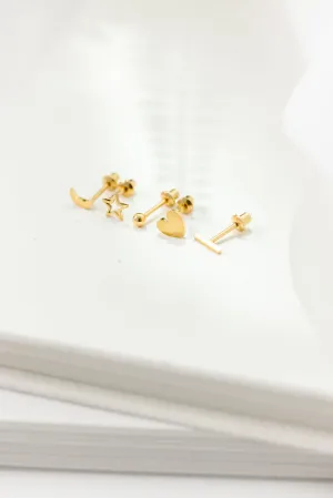 Bar Screw Back Earrings