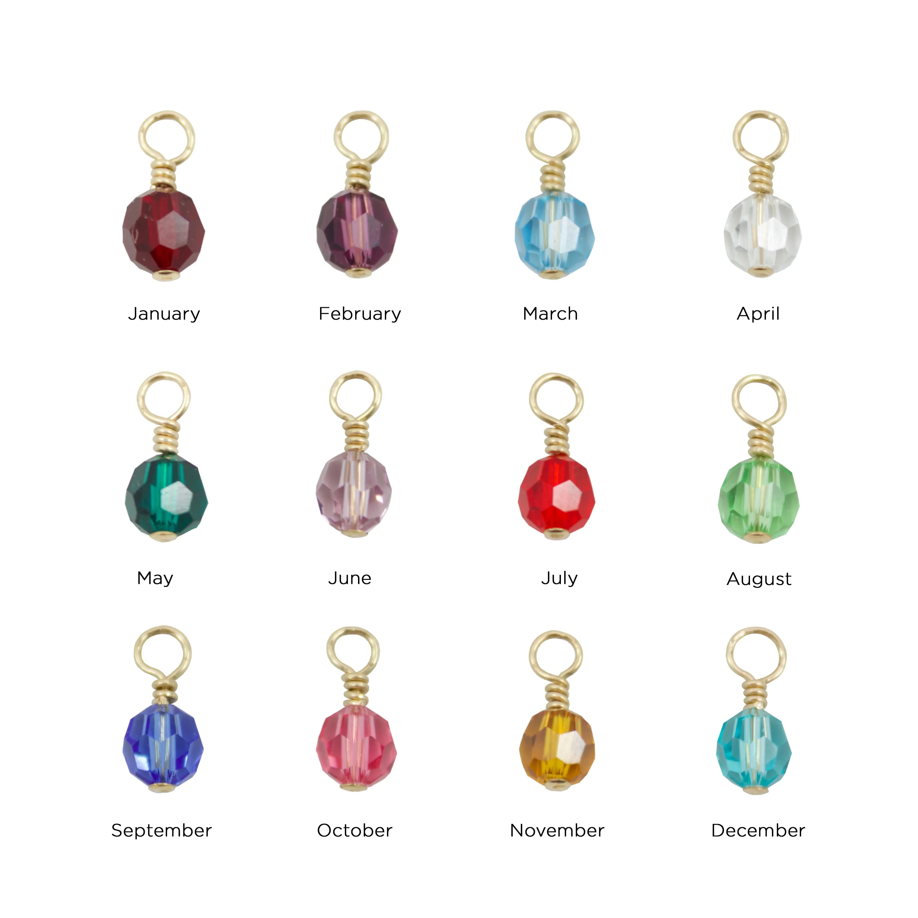 Birthstone Charms (6MM Beads)