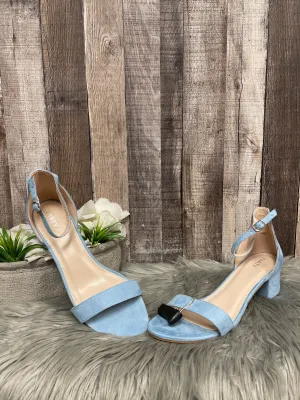 Blue Sandals Heels Block Cme, Size 11