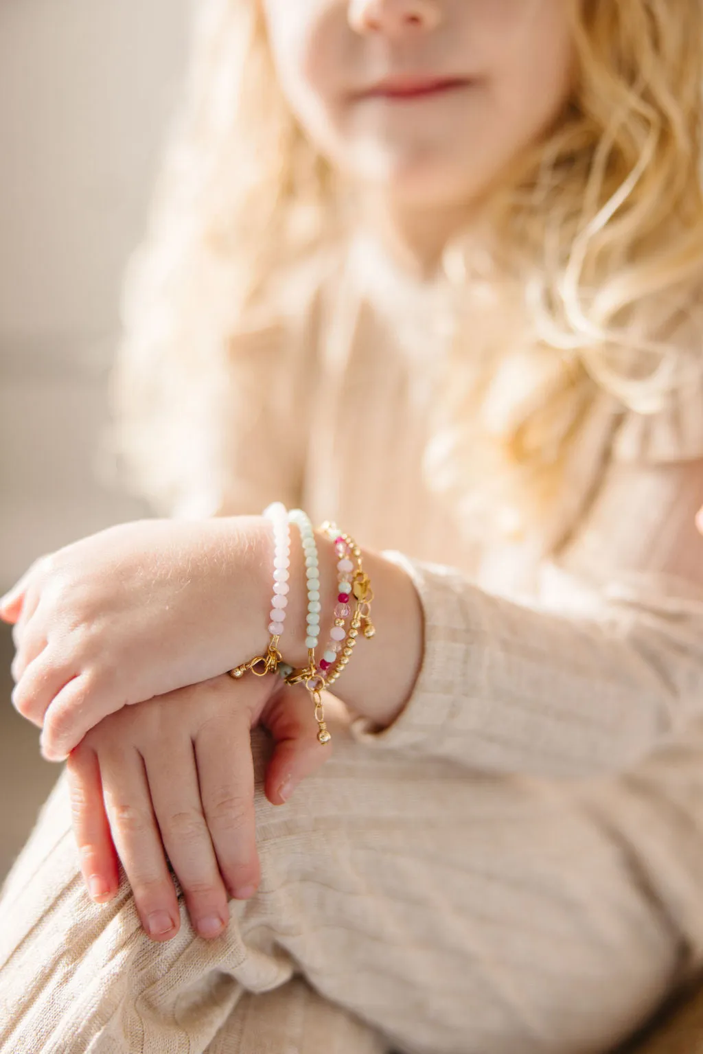 Blush Mom   Mini Bracelet Set (4MM Beads)