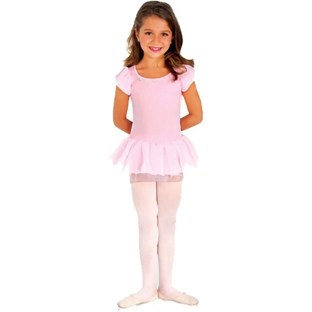 Body Wrappers Short Sleeve Flower Ballet Dress with Tutu 158 - Girls