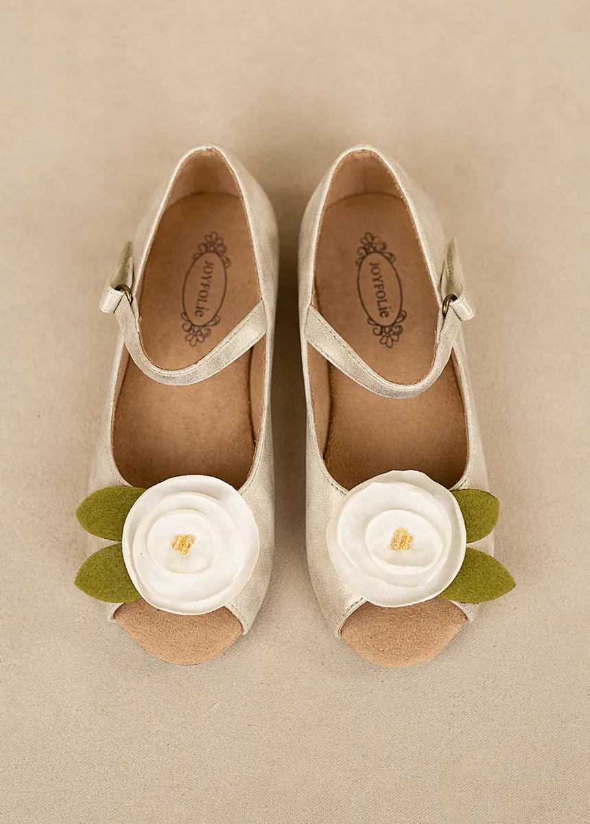 Charlotte Flower Girl Flat in Ivory