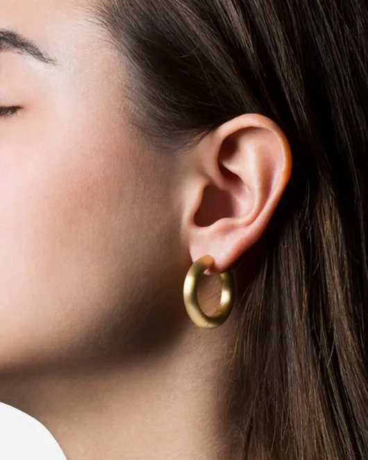 Chunky Hoops - Forgyldt Sølv