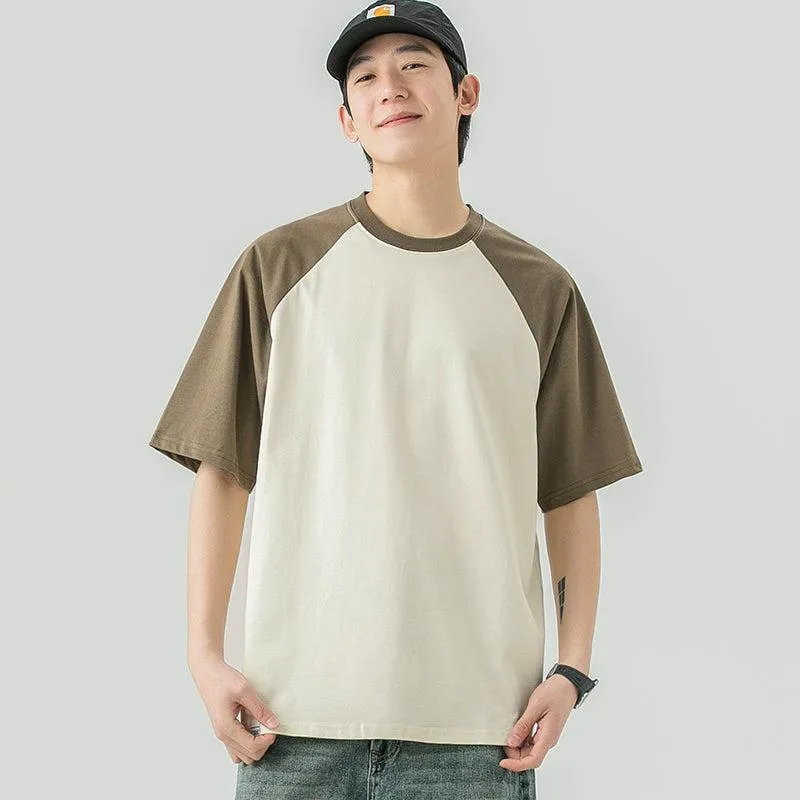 Color Block Round Neck T-Shirt