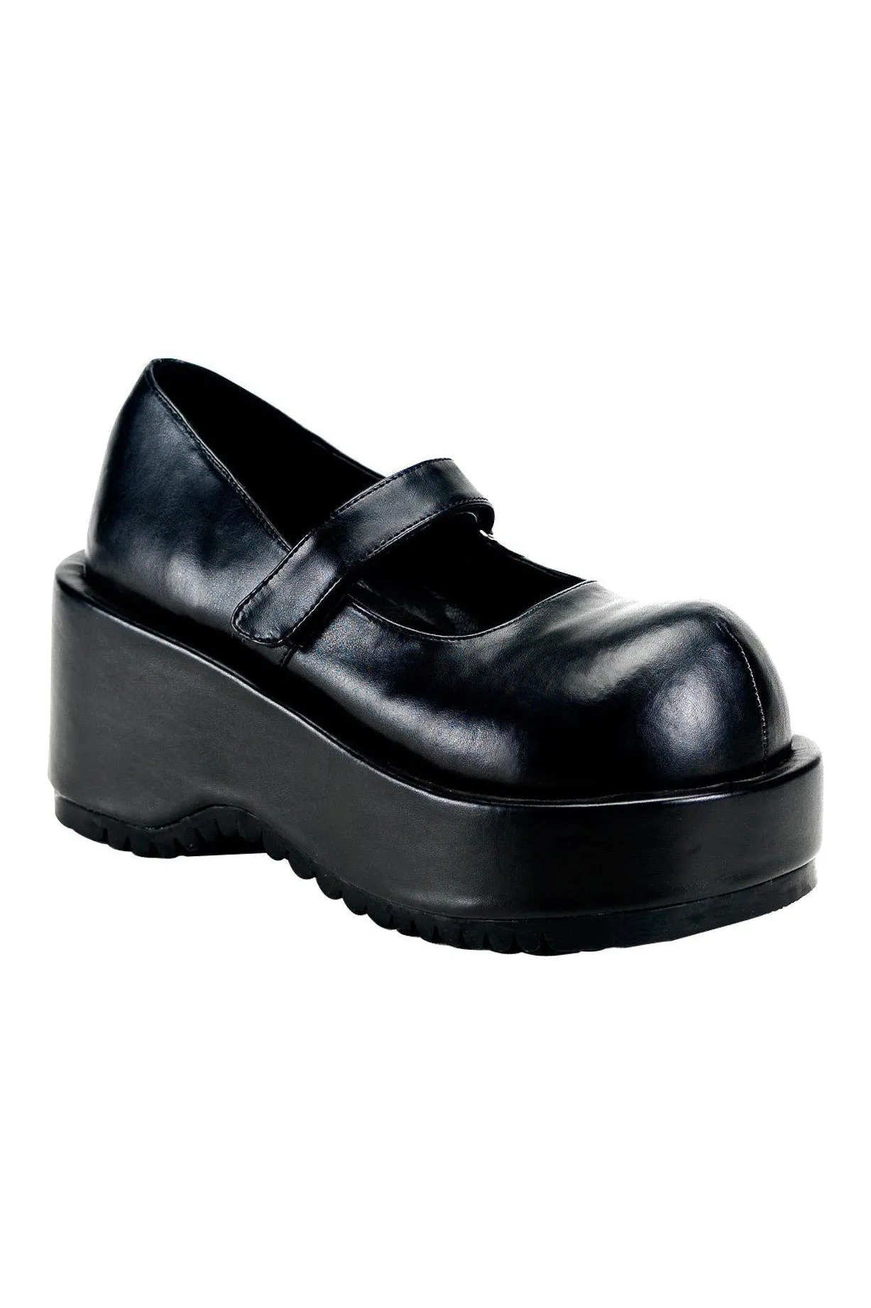DOLLIE-01 Lolita | Black Faux Leather