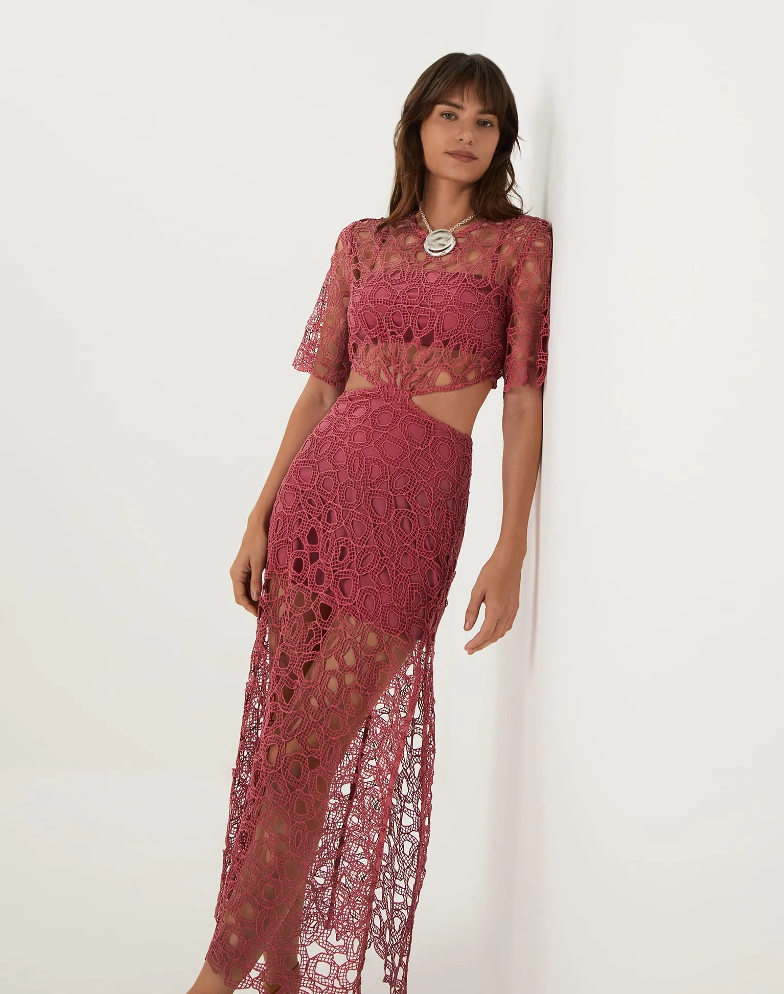 Eyelet Joelle Long Dress - Primrose