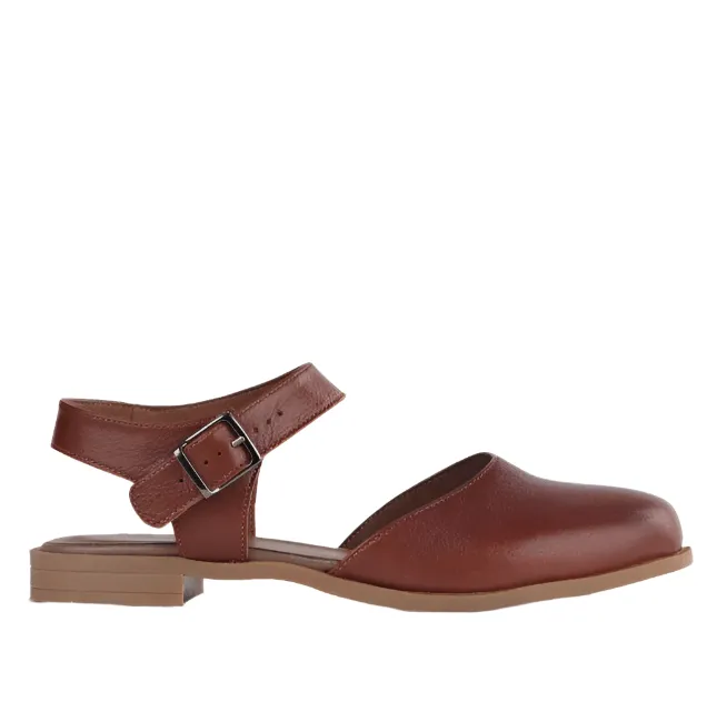 Froggie Mary Jane Sandals In Chestnut -12344