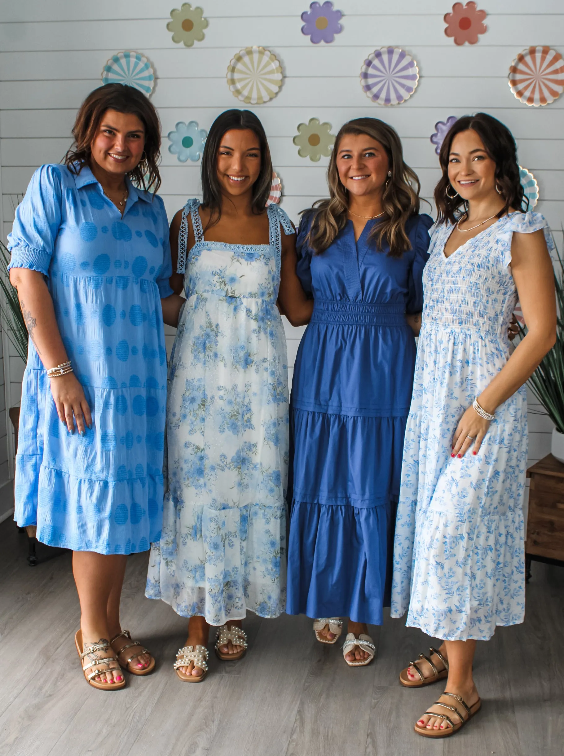 Garden Party Poplin Midi • Denim Blue