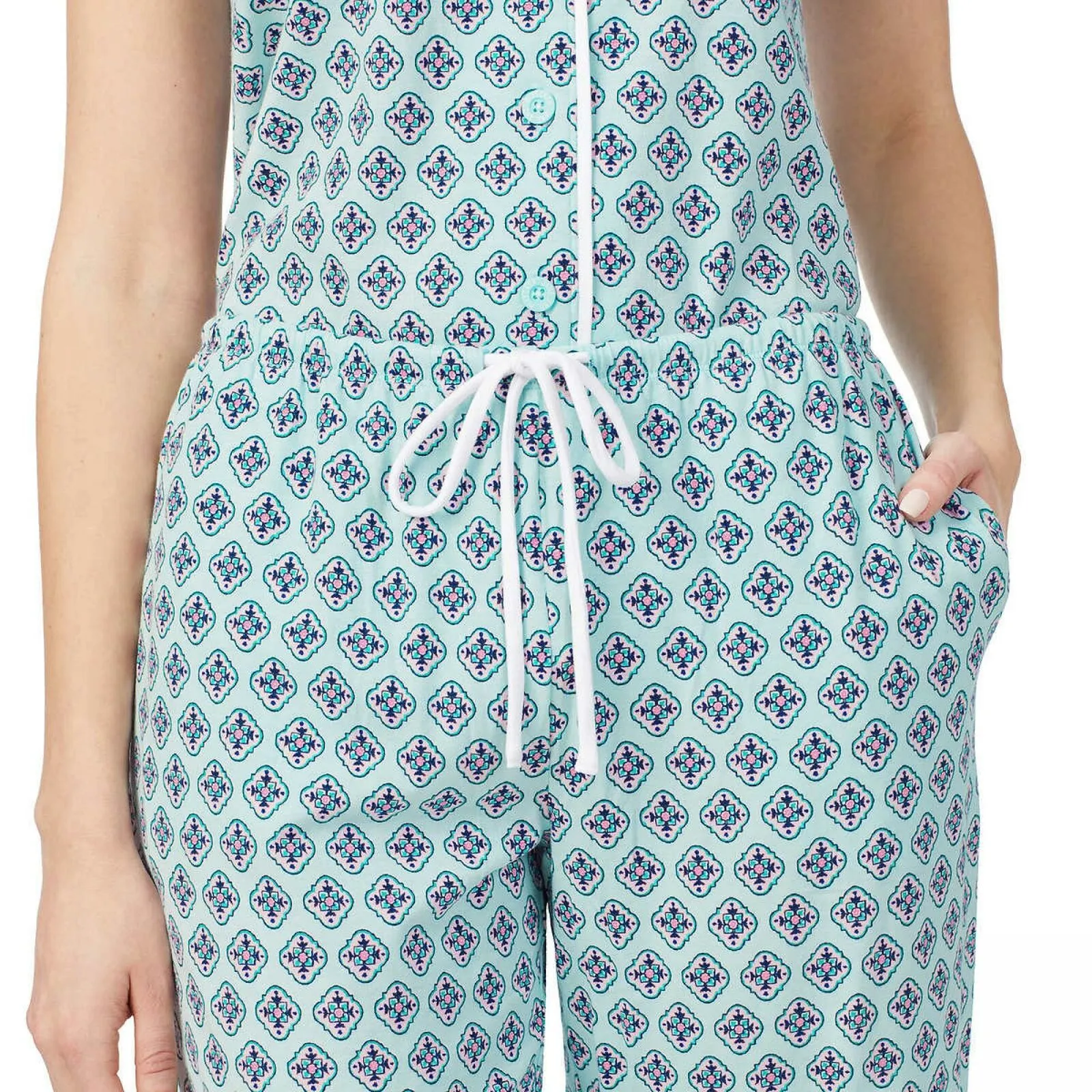 Jane And Bleecker Women's Knit Capri Pajama Set
