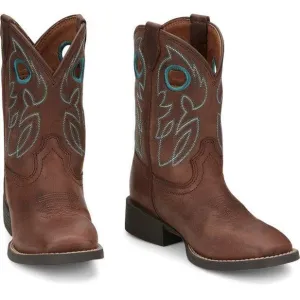 Justin Brands Boys' Boots Square Toe Bowline Junior - Chestnut