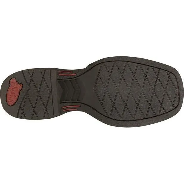 Justin Brands Boys' Boots Square Toe Bowline Junior - Chestnut