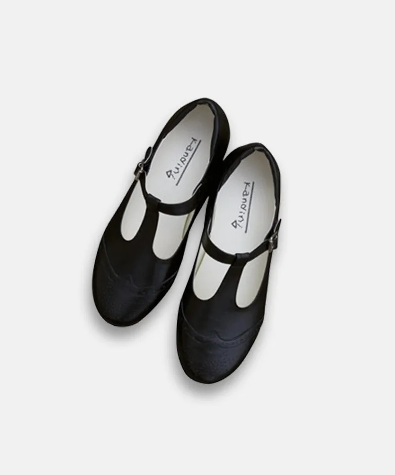 KANDINI T-Strap Maryjane Loafer - Black