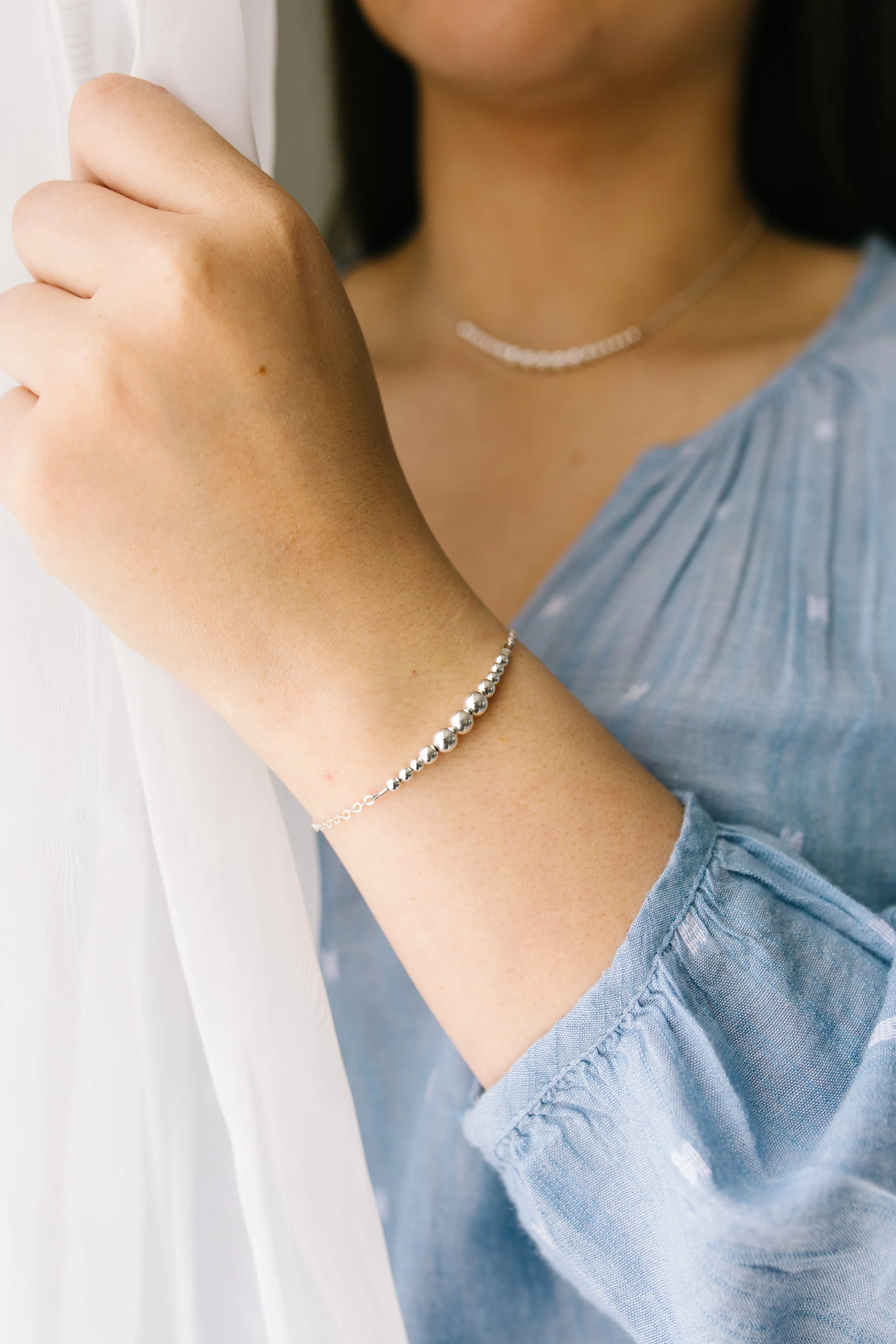 Kindness Arc Choker Necklace   Chain Bracelet Set