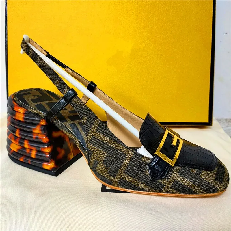 ladies high heel sandals with metal buckle