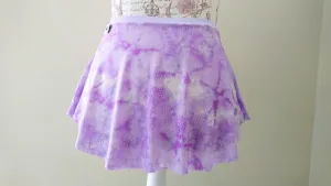 【Lavender tie-dye marble】Pull-on skirt