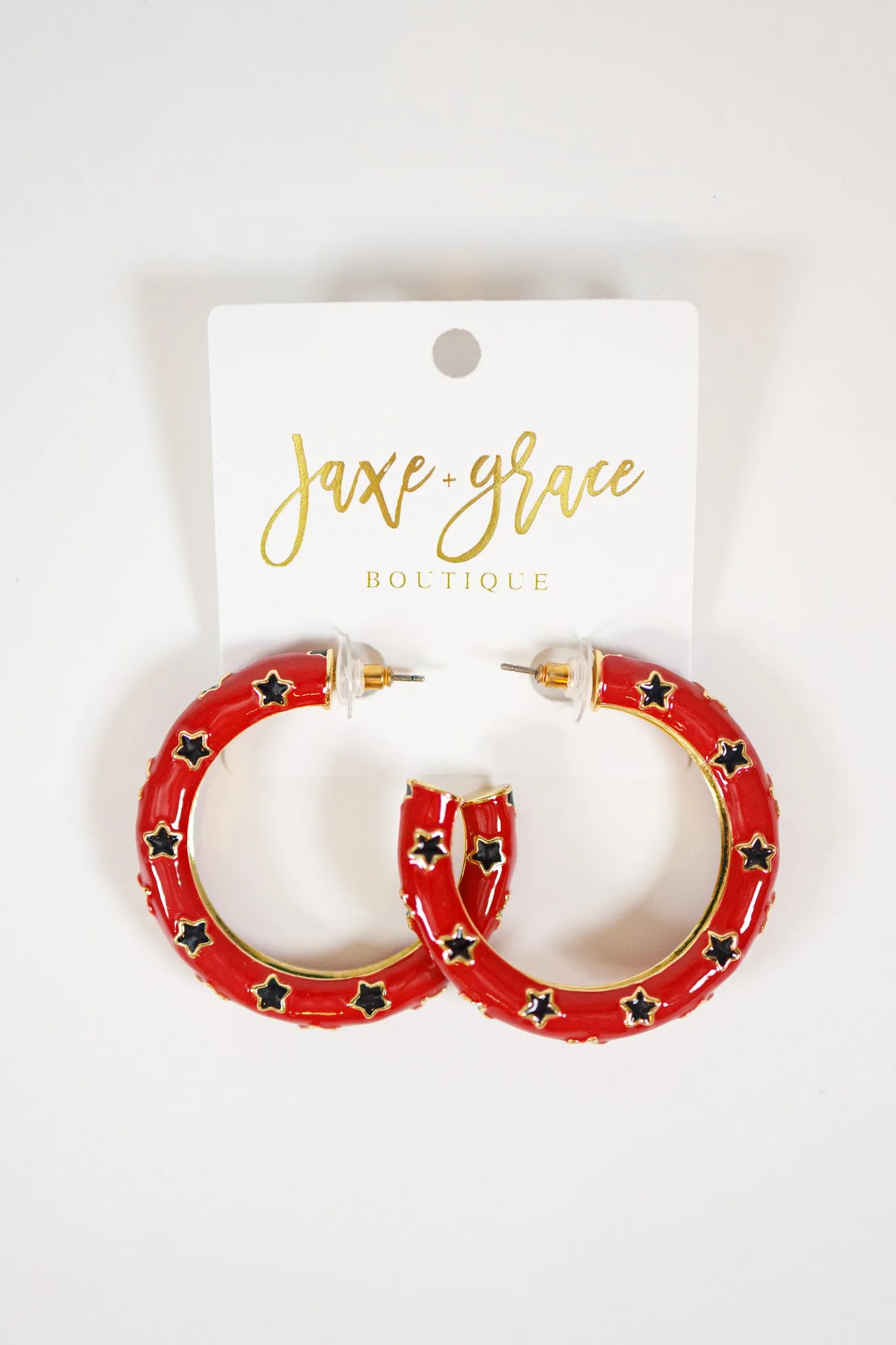MM Red and Black Earrings, VARIOUS