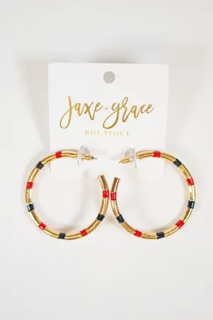 MM Red and Black Earrings, VARIOUS