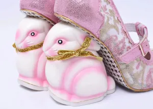Pink Bunny Lace High Heels – Fairytale Elegance