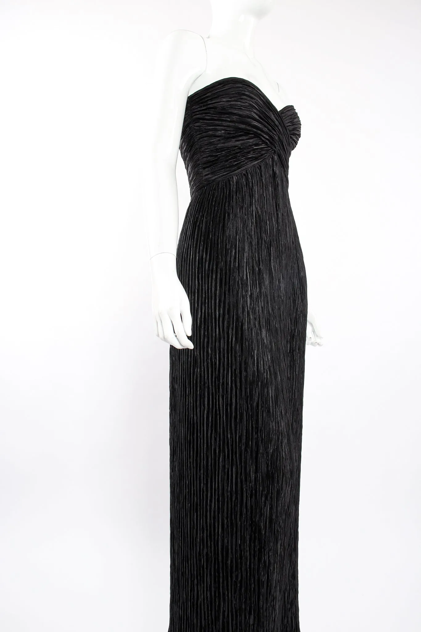 Pleated Strapless Sweetheart Gown