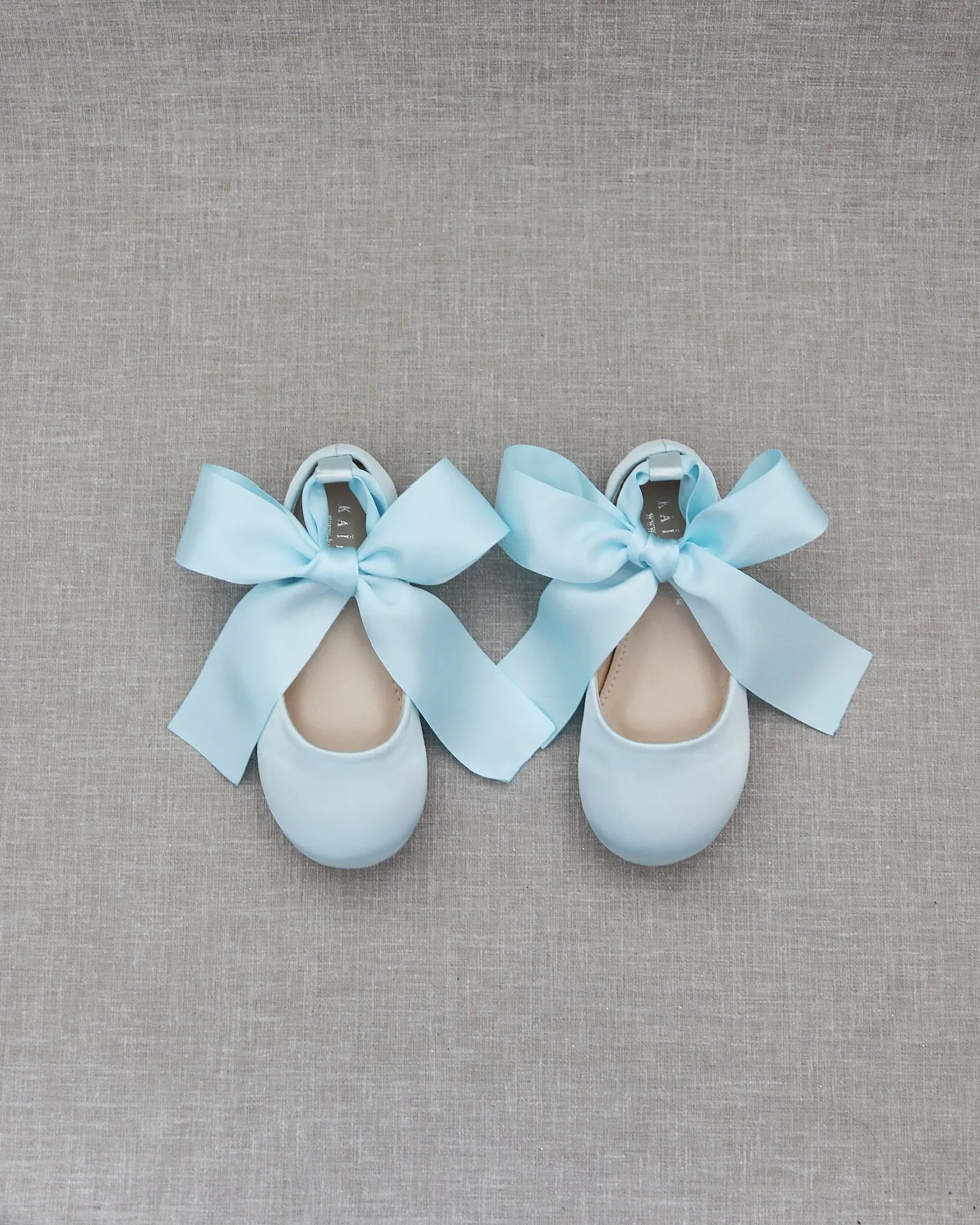 Satin Ballet Flats with Ankle Tie or Ballerina Lace Up