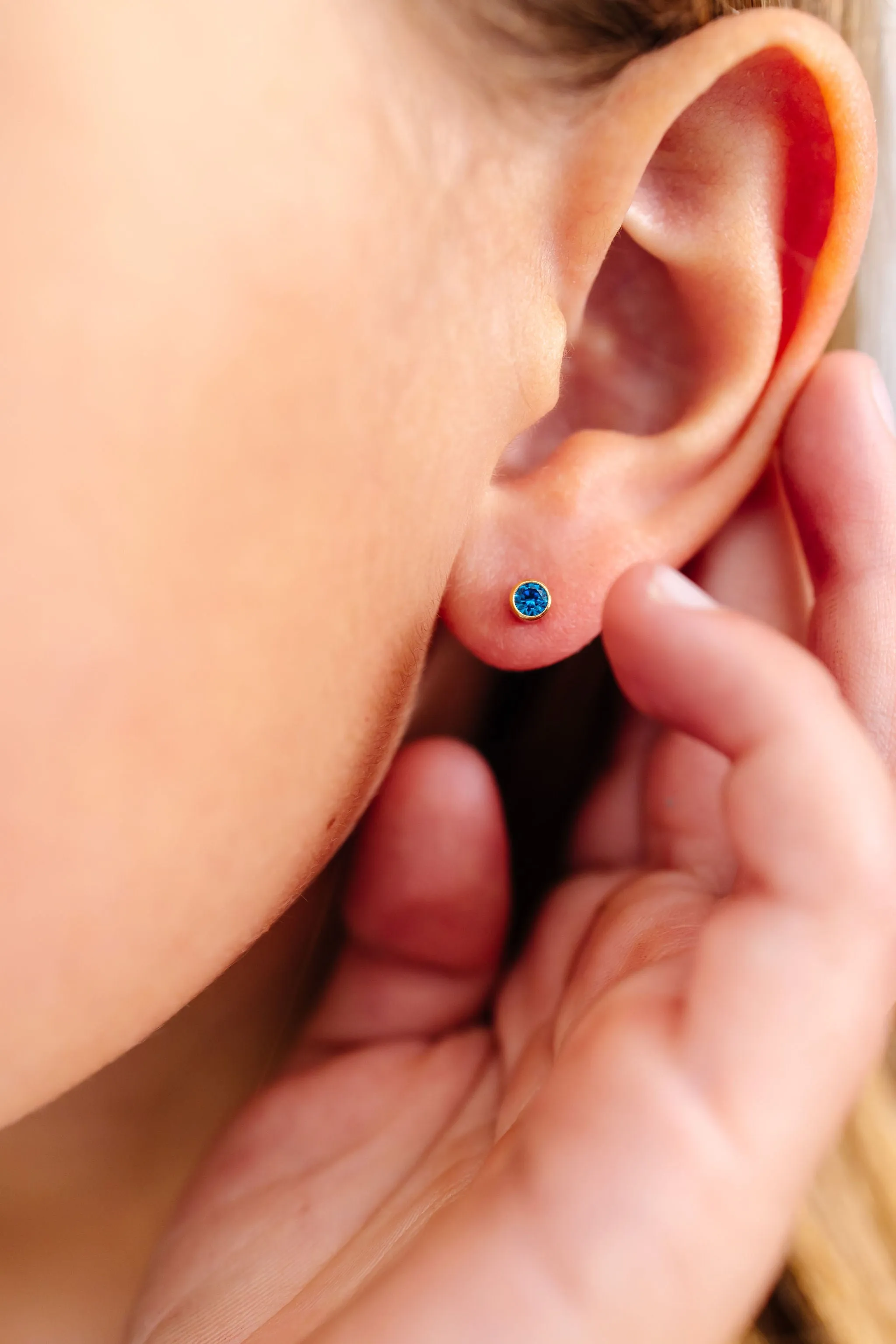 September Birthstone Stud Earrings