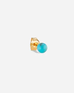 Splash Stud Turquoise - Gold Pleated