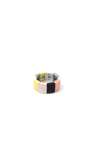 Square Shape Block Stretch Ring