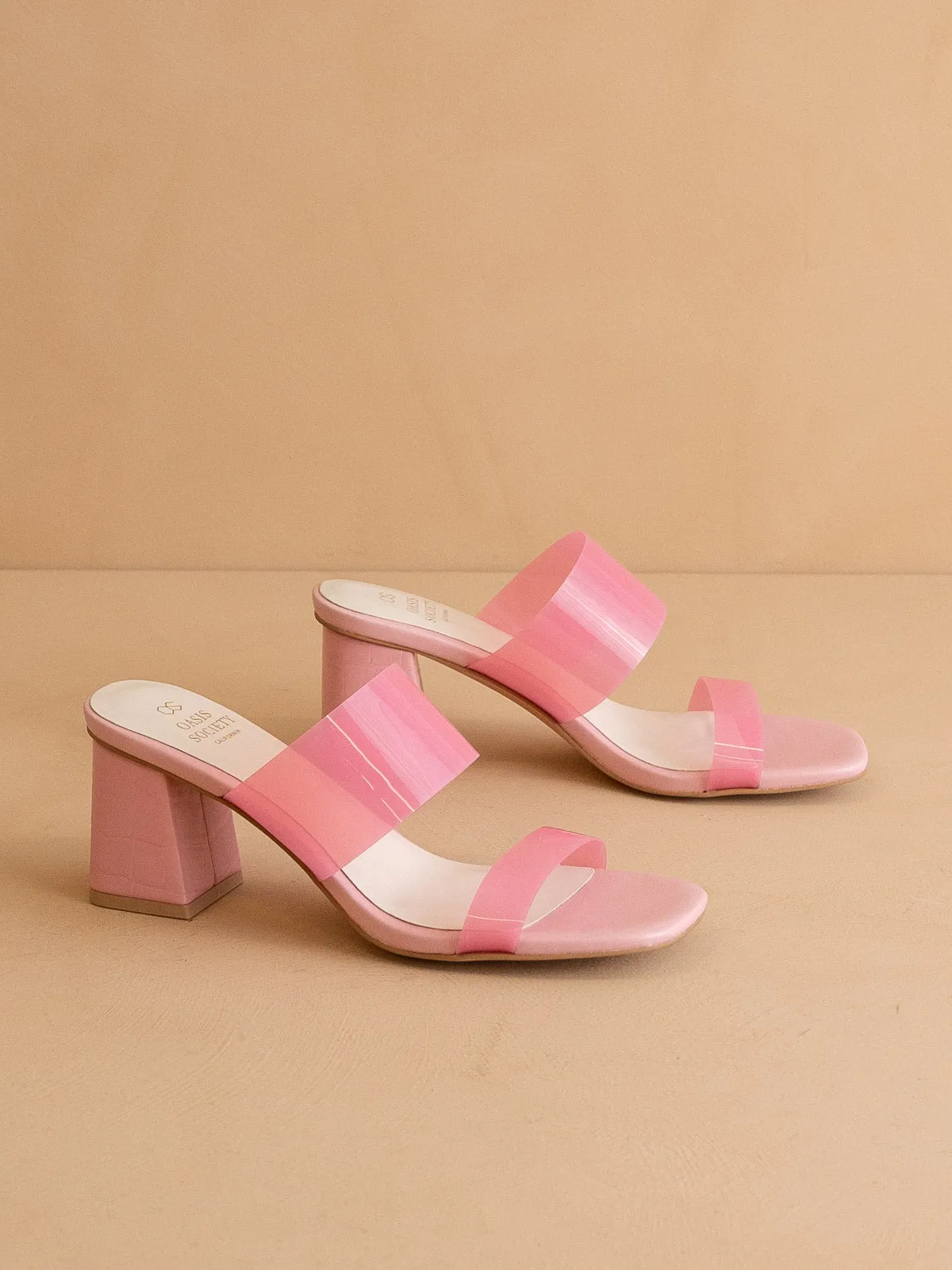 The Bagan | Pink Transparent Sandal Heel