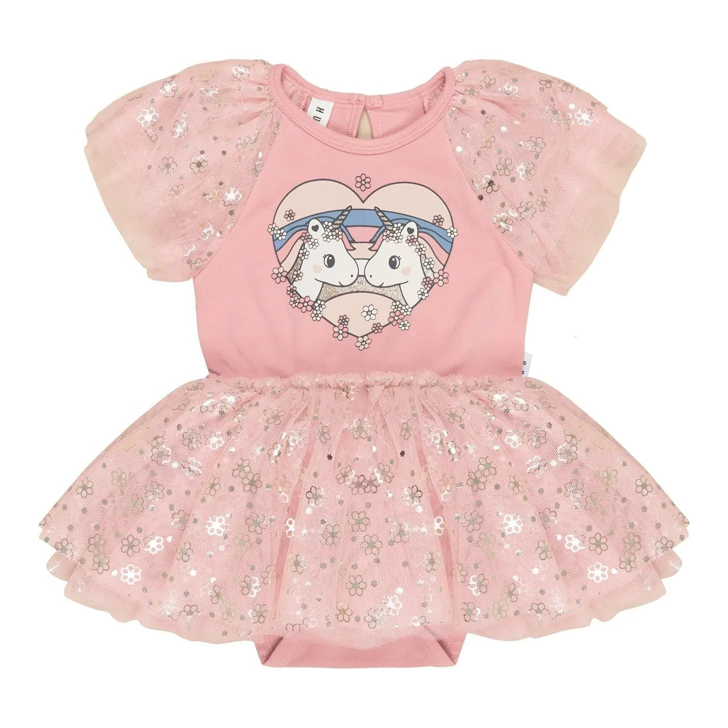 Unicorn Heart Raglan Ballet Onesie
