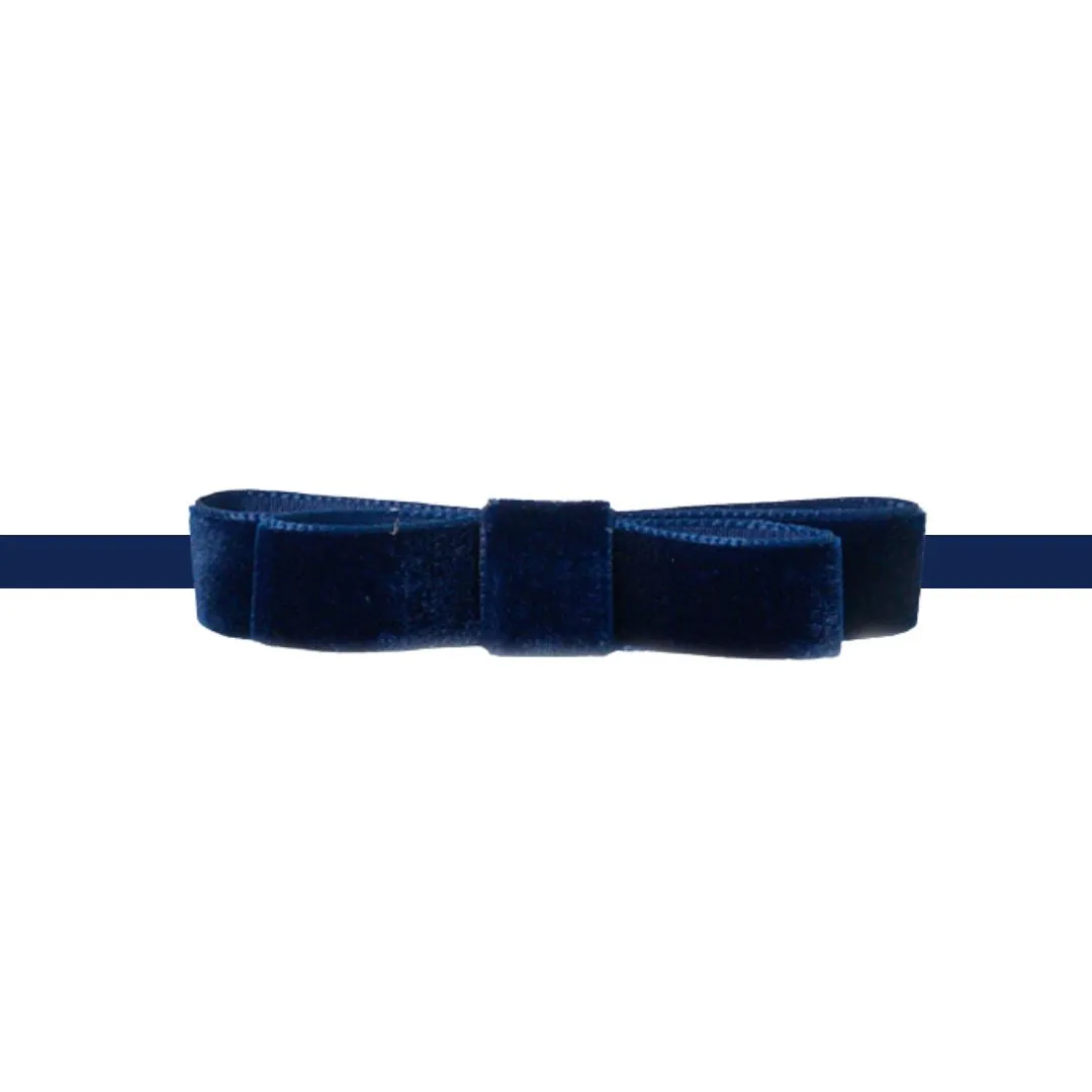 Velvet Straight Bow & Ribbon