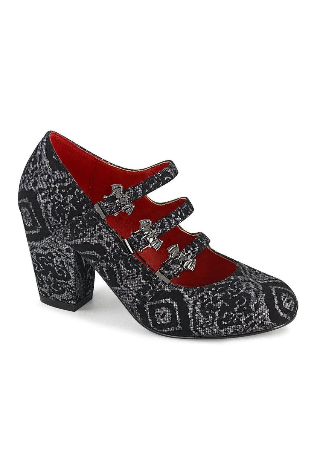 VIVIKA-38 Mary Jane | Black Faux Leather